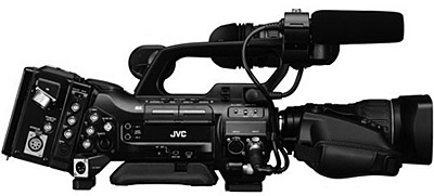 JVC PROHD GY-HM790 camcorder from the side